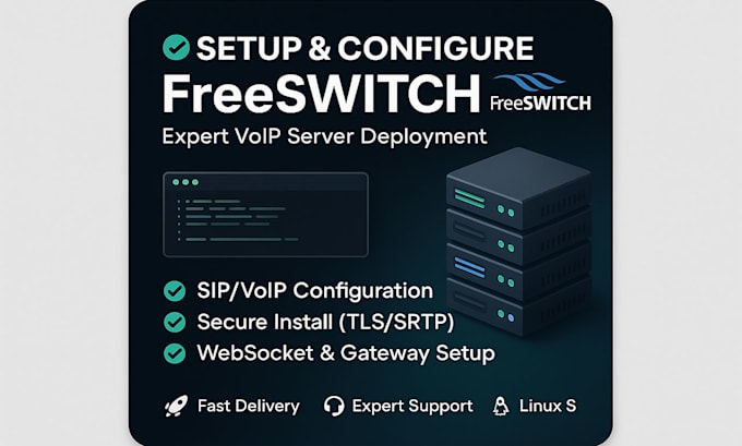 set up and configure freeswitch on your server