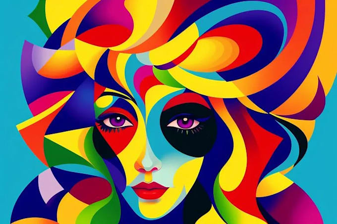 create magical abstract art, psychedelic, surrealism, cubism