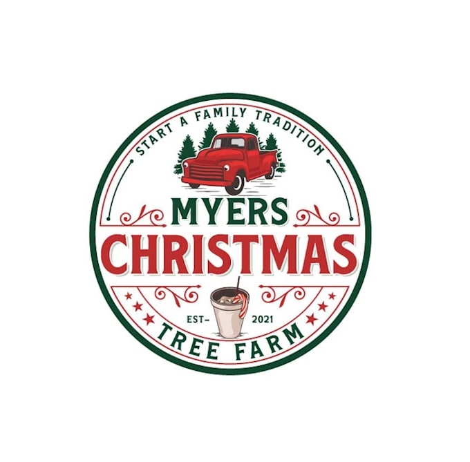 design christmas tree farm branding logo