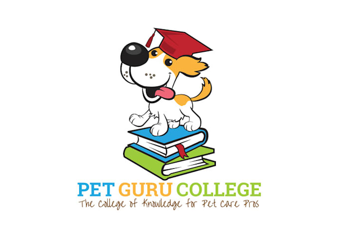 design vibrant pet guru college logo