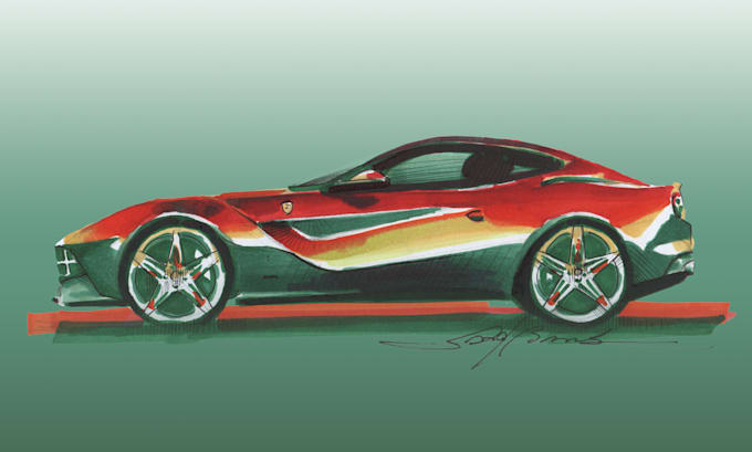 make a supercar drawing