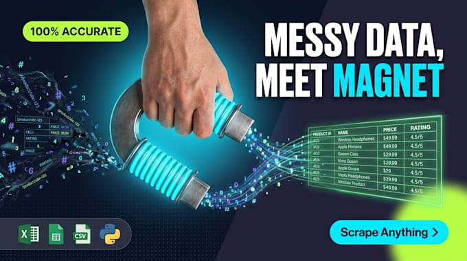 data scraping and web scraping into excel, CSV using python