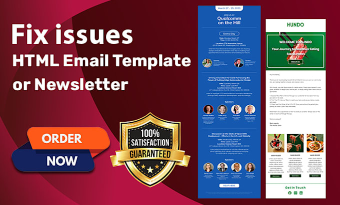 fix issues HTML email template or newsletter