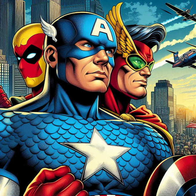 draw comic superhero pop art portraits