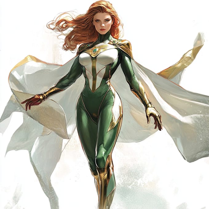 draw black and white comic superhero character