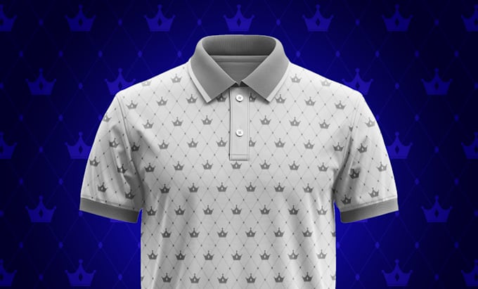 create print pattern golf polo shirt design and mockup for you