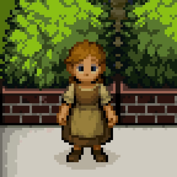 create 2d pixel art sprite character for game, sprite sheet, pixel animated gif
