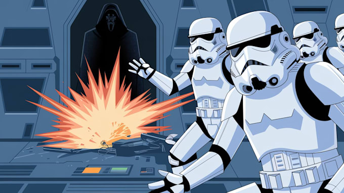 create star wars and sci fi illustration