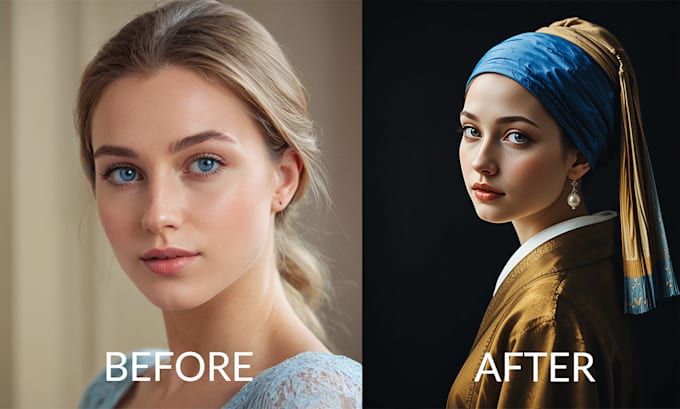create unique ai image, portrait fusion, or custom ai artwok