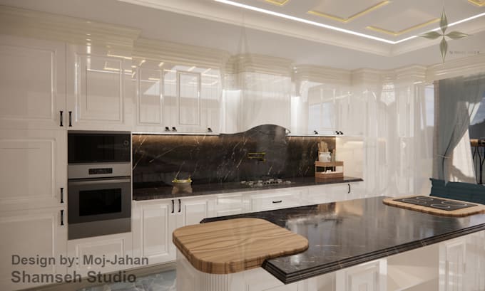 be your professional interior designer, decor home, kitchen, realistic render