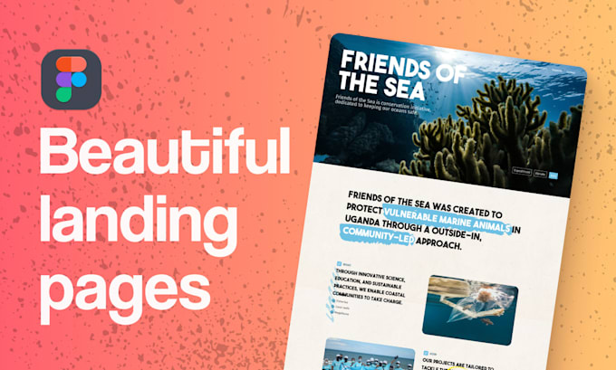 create beautiful landing page designs in figma