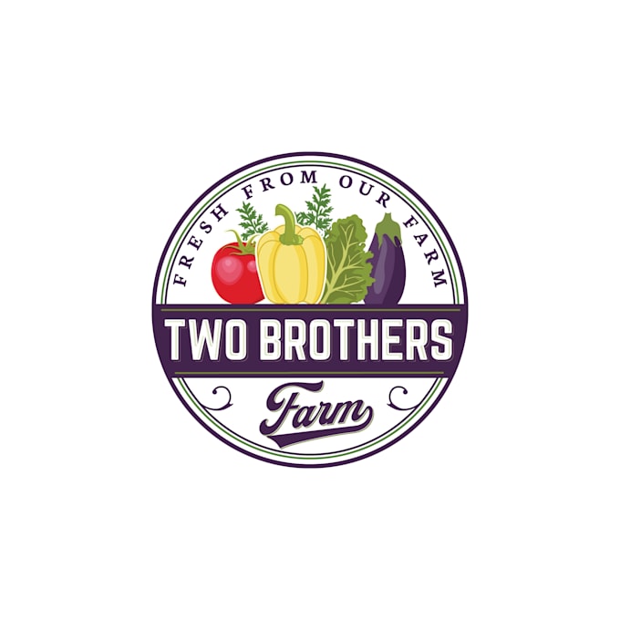 make creative vegetable gardening agriculture farm logo