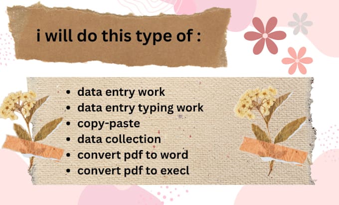 be your data entry expert