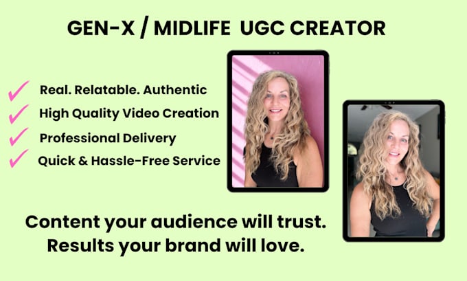 create a midlife voiceover or talking head ugc video