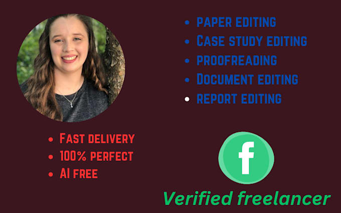proofread and edit research projects reports and research