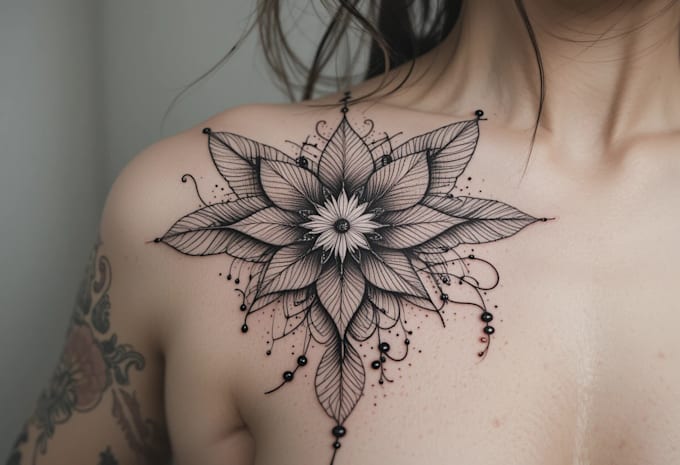 create a black and grey tattoo design for you