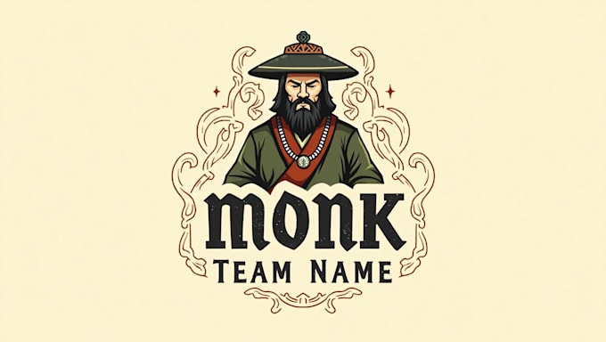 create outstanding monk logo with express delivery