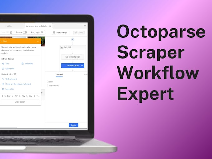 build your octoparse template and octoparse scraper