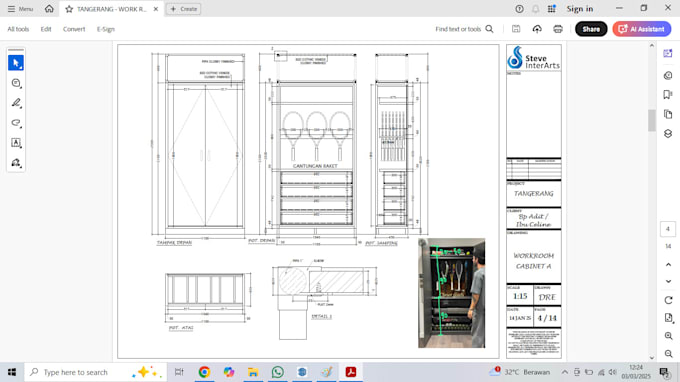 Draft shop drawings, kitchen cabinets, wardrobe ,pantry and custom ...