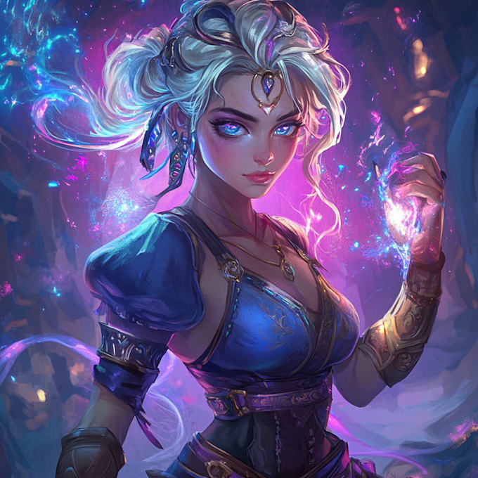 draw dnd character art illustration or game character art