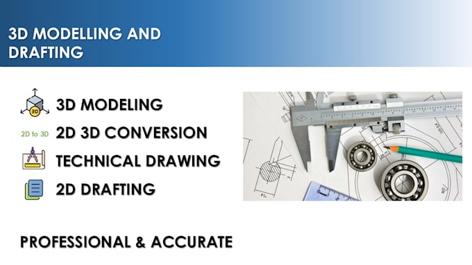 Do 3d modelling, design, 2d drafting and technical drawing by Ridhuan ...