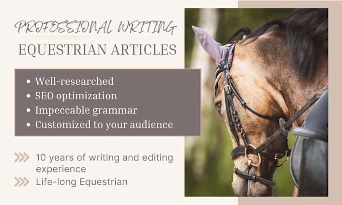 write engaging SEO equestrian content for your blog or website