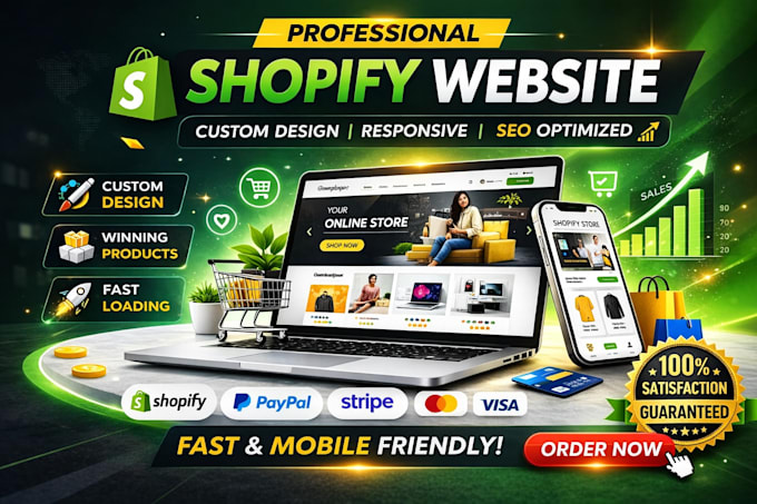 design and build shopify website, expert shopify store setup