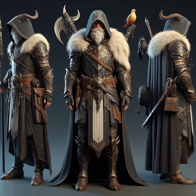 make a dnd art and d and d character for you