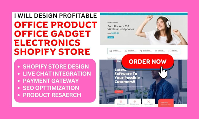 build highly profitable office product office gadget electronics shopify store