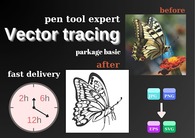 manually trace and vectorize any image or logo