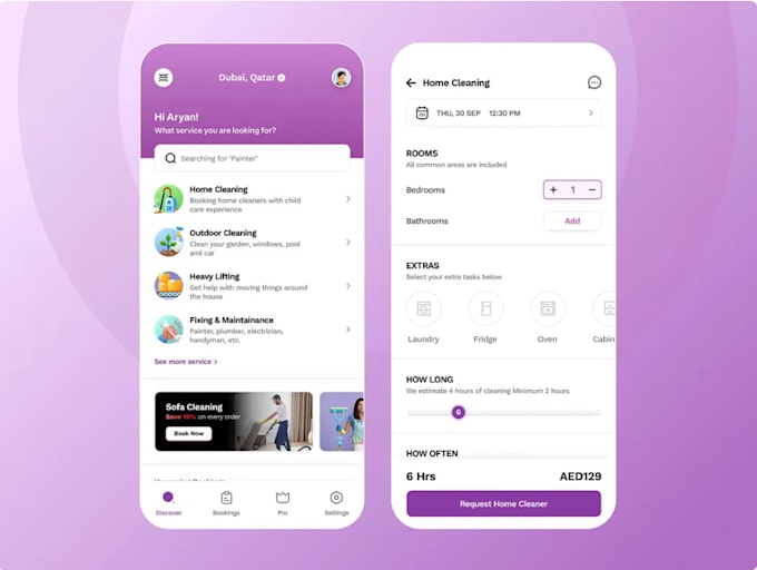 develop custom handyman app and website for both android and ios