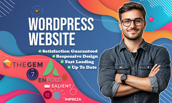do wordpress website with avada, salient, the7, impreza or divi theme