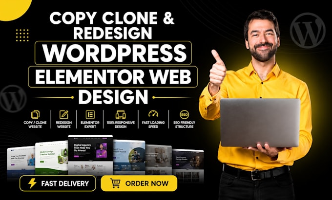 redesign, revamp, duplicate, copy clone wordpress website with elementor pro