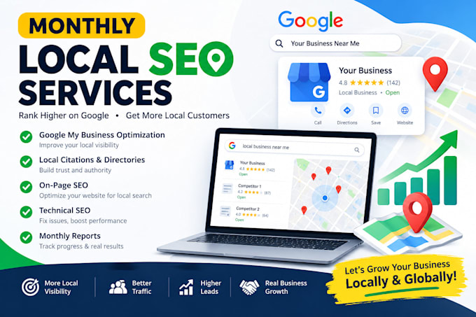 do monthly local SEO services for website and gmb ranking
