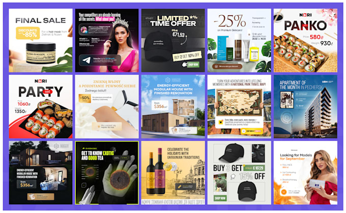 design high converting instagram and facebook ad creatives