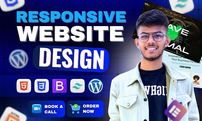 Design responsive website with html css or stunning landing page by ...