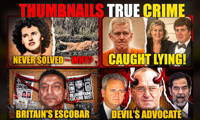create thumbnails true crime for your channel youtube