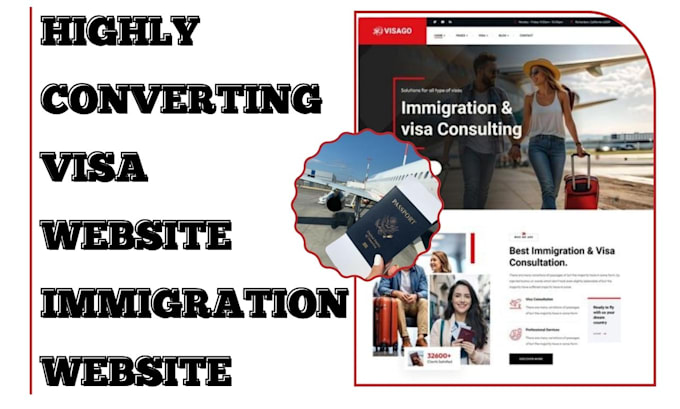 build highly converting immigration website visa website builder law website