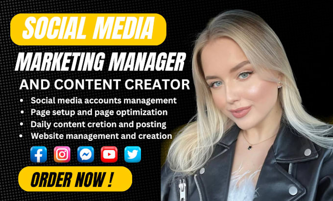 do social media manager content creator instagram post facebook ads marketing