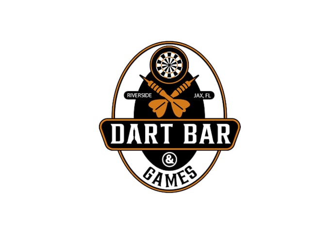 design amazing new bar dart games logo