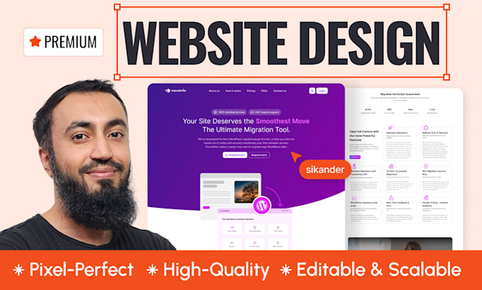 do custom figma website ui ux design or redesign
