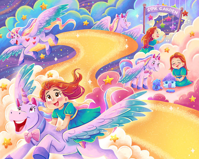 create stunning children book illustration package for KDP