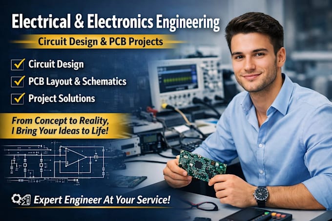 do electrical, electronics engineering, circuit design and pcb design projects