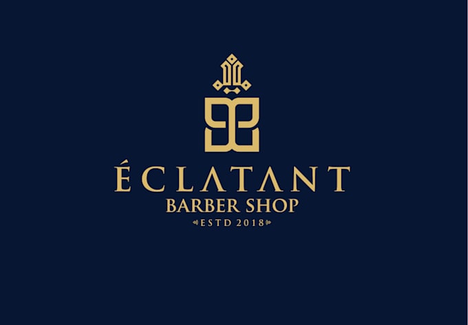 design a creative and unique barbershop logo