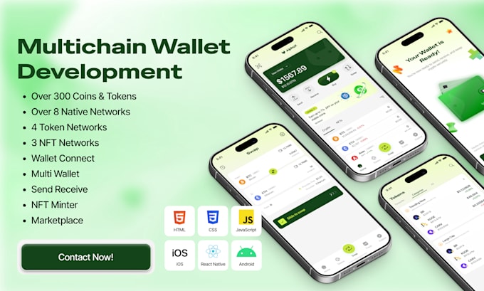 develop a multichain crypto wallet with  crosschain swap