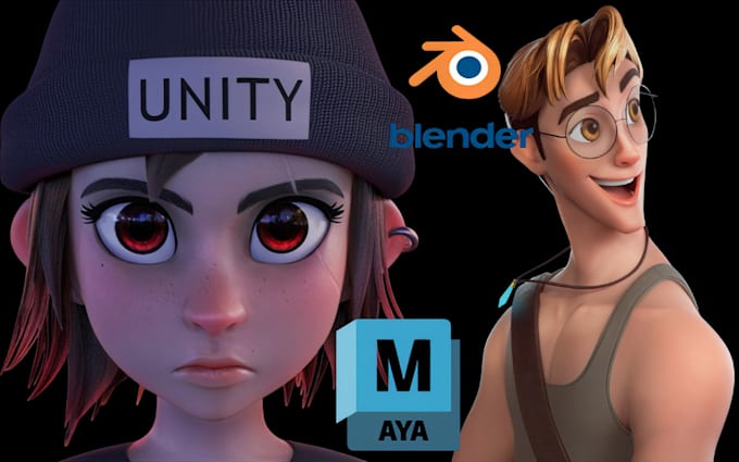 create rigged 3d stylized car toon character modeling and animate in blender