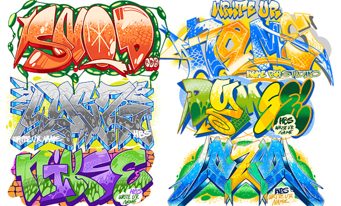 make graffiti logo or graffiti illustration