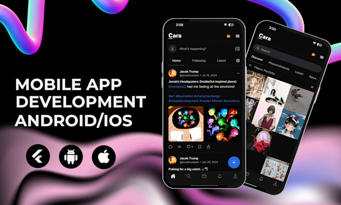 do mobile app development in flutter for android app, ios app, flutter developer