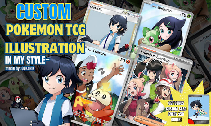 draw you and your pokemon illustration