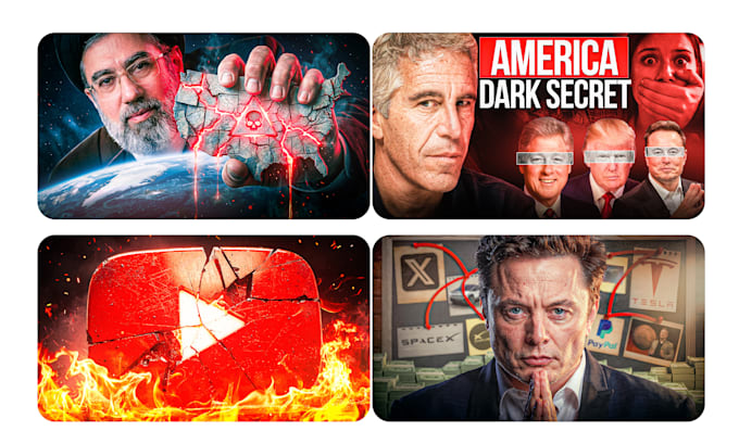 design eye catching high CTR documentary youtube thumbnails
